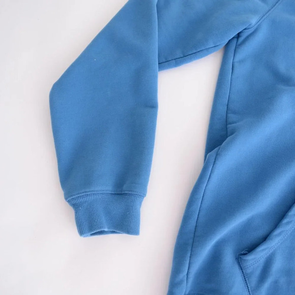 L.L.  Bean Blue Half-Zip Pullover Sweater with Kangaroo Pocket - Picture 9 of 12